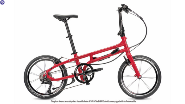 TERN Faltrad "BYB P10" Mod. 24, Unisex, 20", satin metallic red, 10-Gang SHIMANO "Deore"